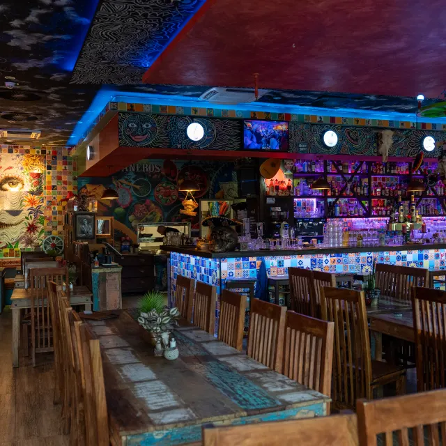Innenbereich des Tex-Mex Restaurants Los Compañeros in München
